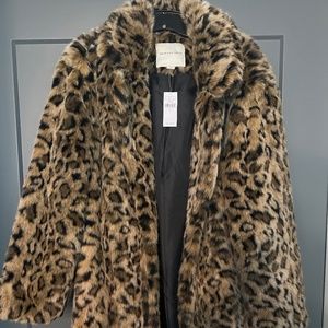 AE Leopard Coat NWT